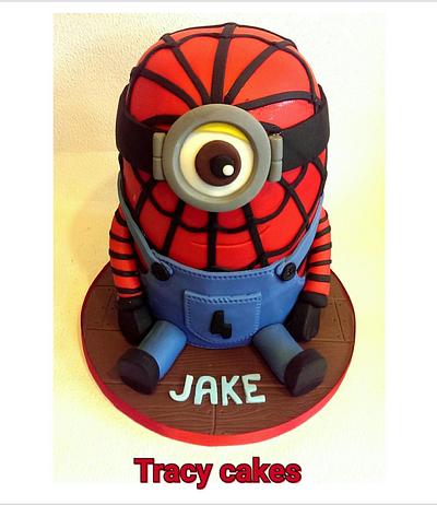 Spiderman minion cake - Cake by Tracycakescreations