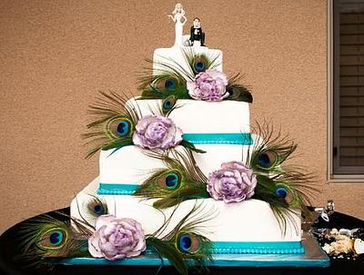 Peacock & Peony - Cake by Beverlee Parsons