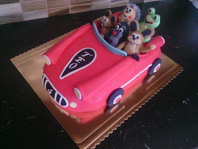 Car with friends - Cake by Vebi cakes