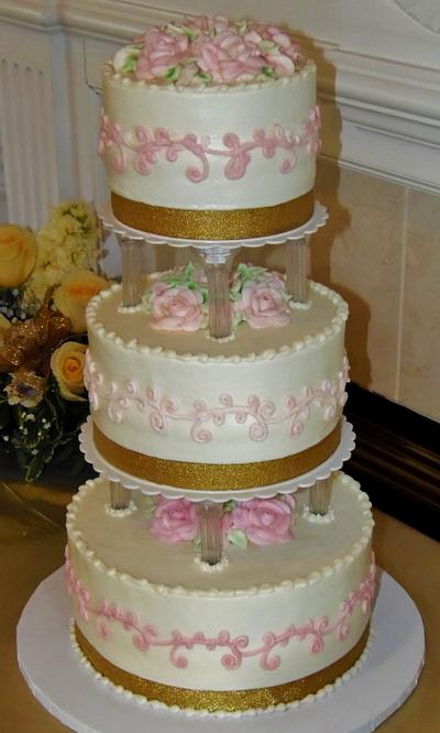 Buttercream Anniversary cake - Cake by Nancys Fancys Cakes & Catering (Nancy Goolsby)