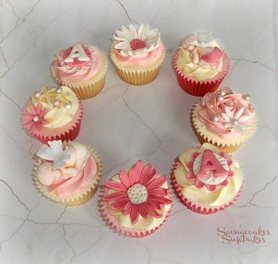 Cherub Christening Cake & Cupcakes - Cake by Spongecakes Suzebakes