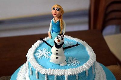Frozen theme - Cake by roopaam