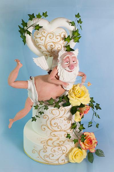 Cupid old man valentine cake - Cake by daroof