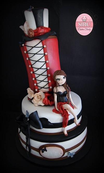 Lady in black and red - Cake by Cristina Sbuelz