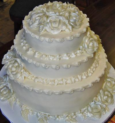 Buttercream Diamond Anniversary cake - Cake by Nancys Fancys Cakes & Catering (Nancy Goolsby)