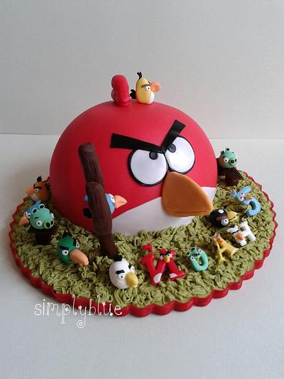 Angey birds cake - Cake by simplyblue