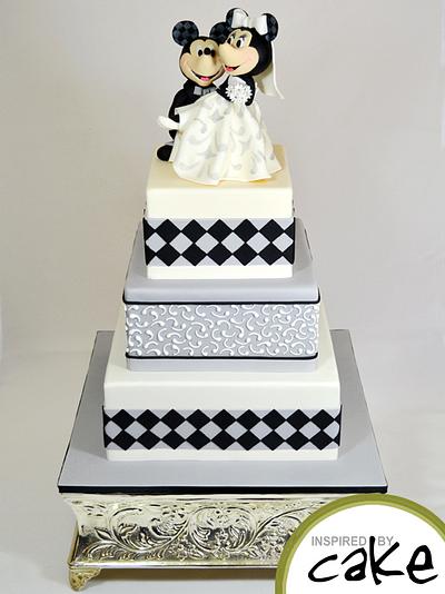 Mickey and Minnie Wedding - Cake by Inspired by Cake - Vanessa