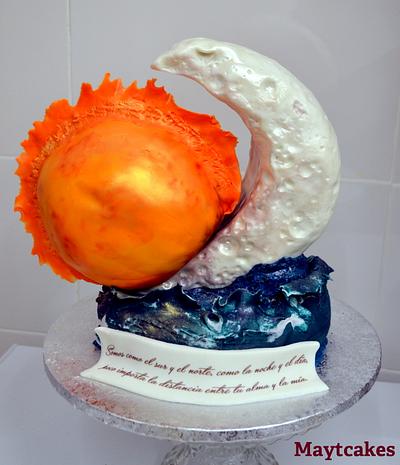 Sun and Moon Wedding Topper - Cake by Maytcakes