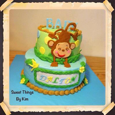Monkey baby shower - Cake by Kim