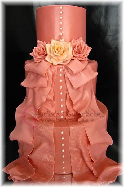 Mauve Wedding Cake - Cake by Geelicious Confections