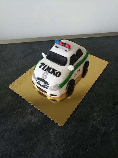 Policajné auto - Cake by Monika