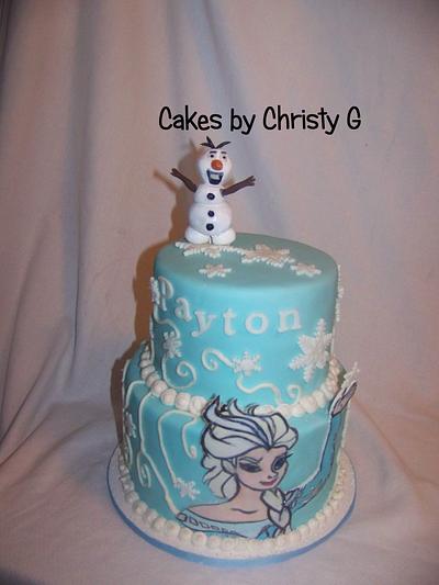 Frozen themed cake - Cake by Cakes by Christy G