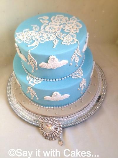 Brush embroidery dream cake - Cake by Say it with Cakes