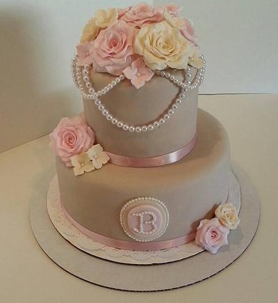Simple elegant rose cake - Cake by Sweet cakes by Jessica 