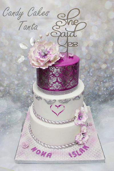 Purple heart cake  - Cake by Eman Sobhy