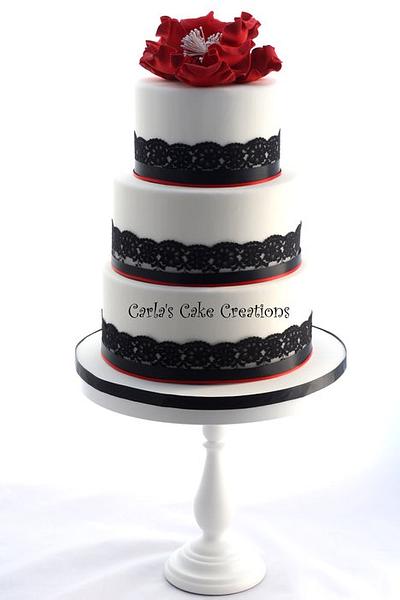 Lace wedding cake - Cake by Carla