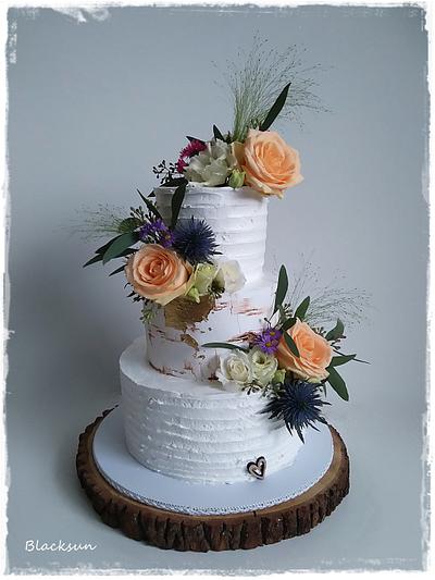 Cream wedding cake - Cake by Zuzana Kmecova