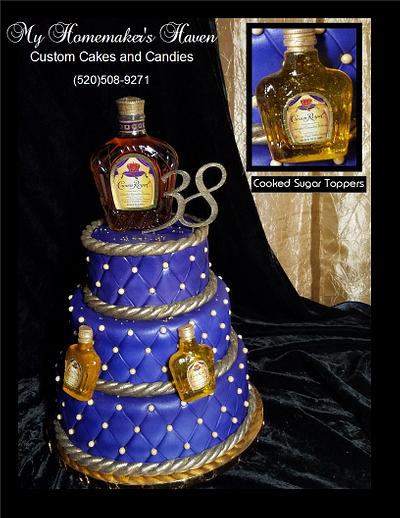 #3Tier Crown Royal Cake - Cake by Janis