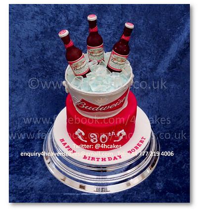 Ice Bucket with Beer Bottles and Ice - Cake by 4hcakes
