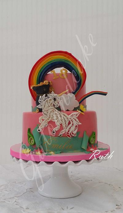 Unicorn and quilling - Cake by Ruth - Gatoandcake