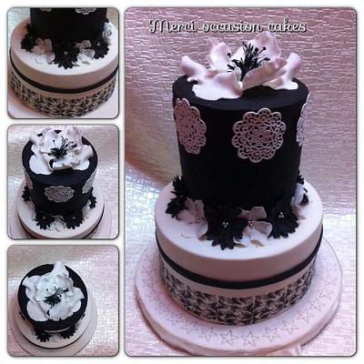 black and white cake - Cake by Mercioccasion