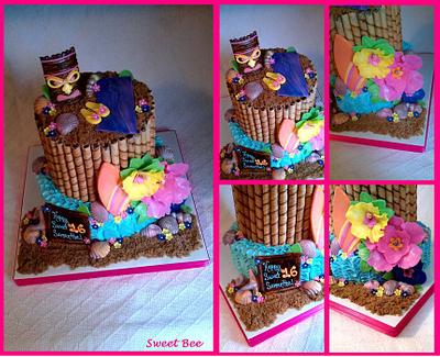 Sweet 16 Luau - Cake by Tiffany Palmer