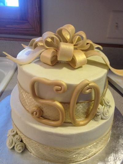 50th Wedding Anniversary - Cake by Cakebuddies