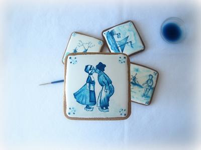 cookies-Holland tiles of Delft - Cake by Supertartas Caseras