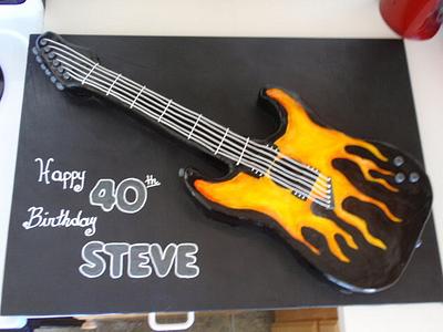 Electric Guitar Cake - Cake by Dayna Robidoux