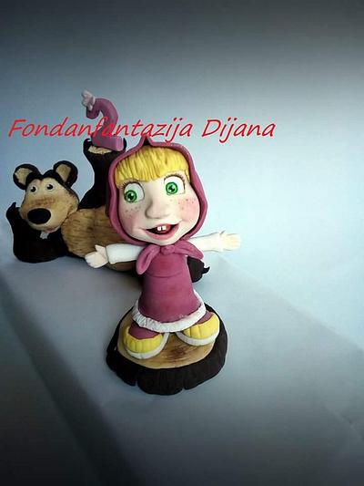 Masha and bear - Cake by Fondantfantasy