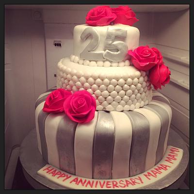 Silver jubilee anniversary cake - Cake by Saniya Khan Sarguru