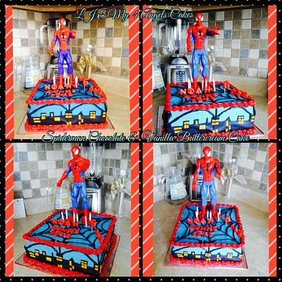 Spiderman vanilla and chocolate cake - Cake by Lorena_Lapètitemoi_Janveau