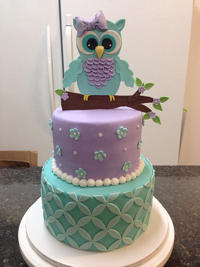 Owl Baby Shower Cake - Cake by Melanie Mangrum