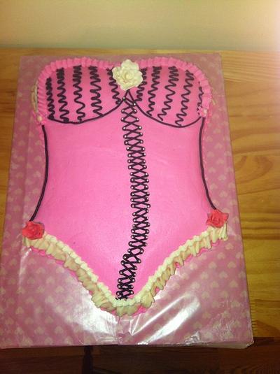 Corset Bridal Shower - Cake by Kimberly