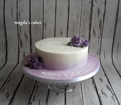 Wedding anniversary cake. - Cake by Magda's Cakes (Magda Pietkiewicz)