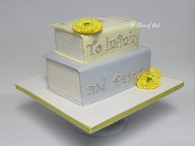 Book wedding cake - Cake by A Slice of Art