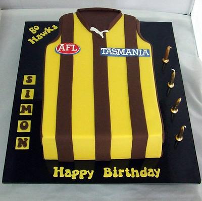 Hawthorn Football Jersey  - Cake by Cake A Chance On Belinda