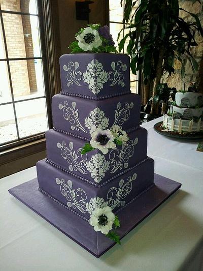 Purple Wedding Cake  - Cake by Kassie Smith