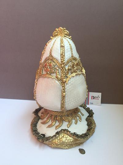 Elegant Easter egg new back ground  - Cake by Dinadiab
