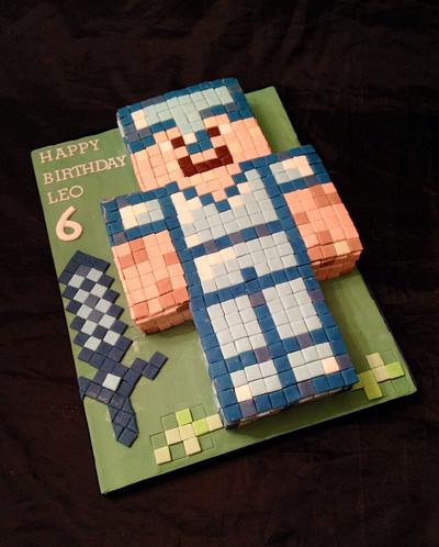 Minecraft Warrior - Cake by Caron Eveleigh