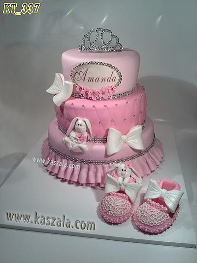 Christening cake girl - Cake by Kaszala World Bakery