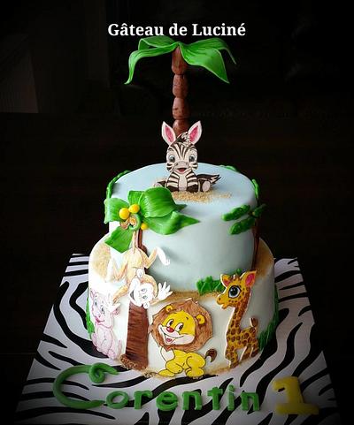 Safari First Birthday Cake - Cake by Gâteau de Luciné