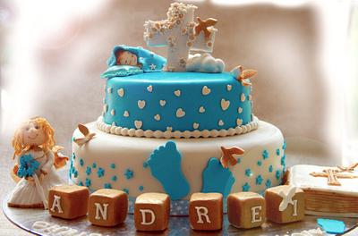 hristening cake - Cake by annabakes
