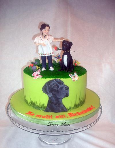 The lady and the Dog - Cake by  Diana Aluaş
