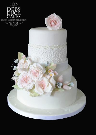 Pastel Flower Cake - Cake by DebsDuckCakes
