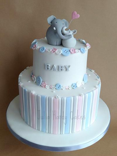 Elephant Baby Shower  - Cake by Julia Hardy