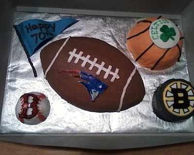 Boston Sports  - Cake by michelle 