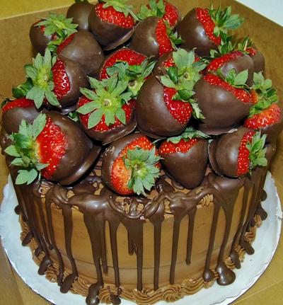 Strawberry Chocolate Love - Cake by Nancys Fancys Cakes & Catering (Nancy Goolsby)