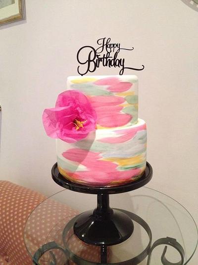 Watercolour cake - Cake by Sugarlace Cakes