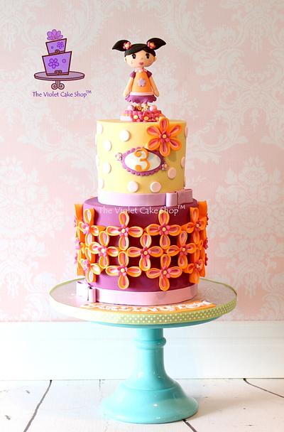 "CARLI" Doll Topper for My Daughter's 3rd BIRTHDAY! - Cake by Violet - The Violet Cake Shop™